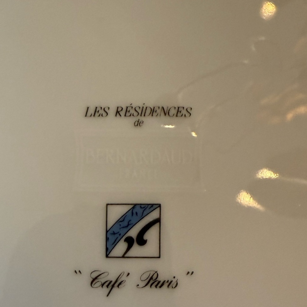 Les Residences De Bernardaud Limoges France Cafe Paris Dinner Plate Set Of 8 - Picture 3 of 5